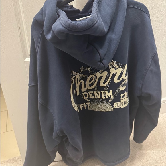 Cherry LA Denim Navy Hoodie - Picture 3 of 5